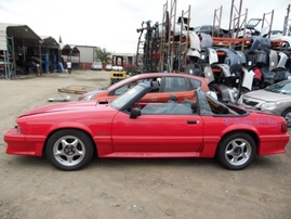 1992 FORD MUSTANG GT RED CONVERTIBLE 5.0L AT  F17001